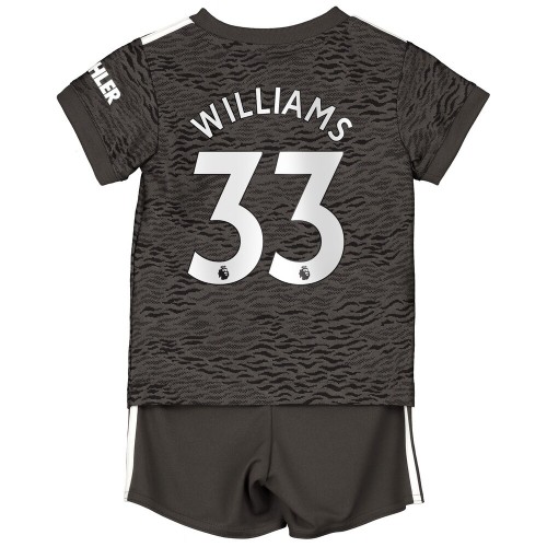 Manchester United Fodboldtrøjer Williams 33 Børn Udebanesæt 2020/21 Kort ærmer Manchester United Fodboldtrøjer Williams 33 Børn Udebanesæt 2020/21 Kort ærmer
